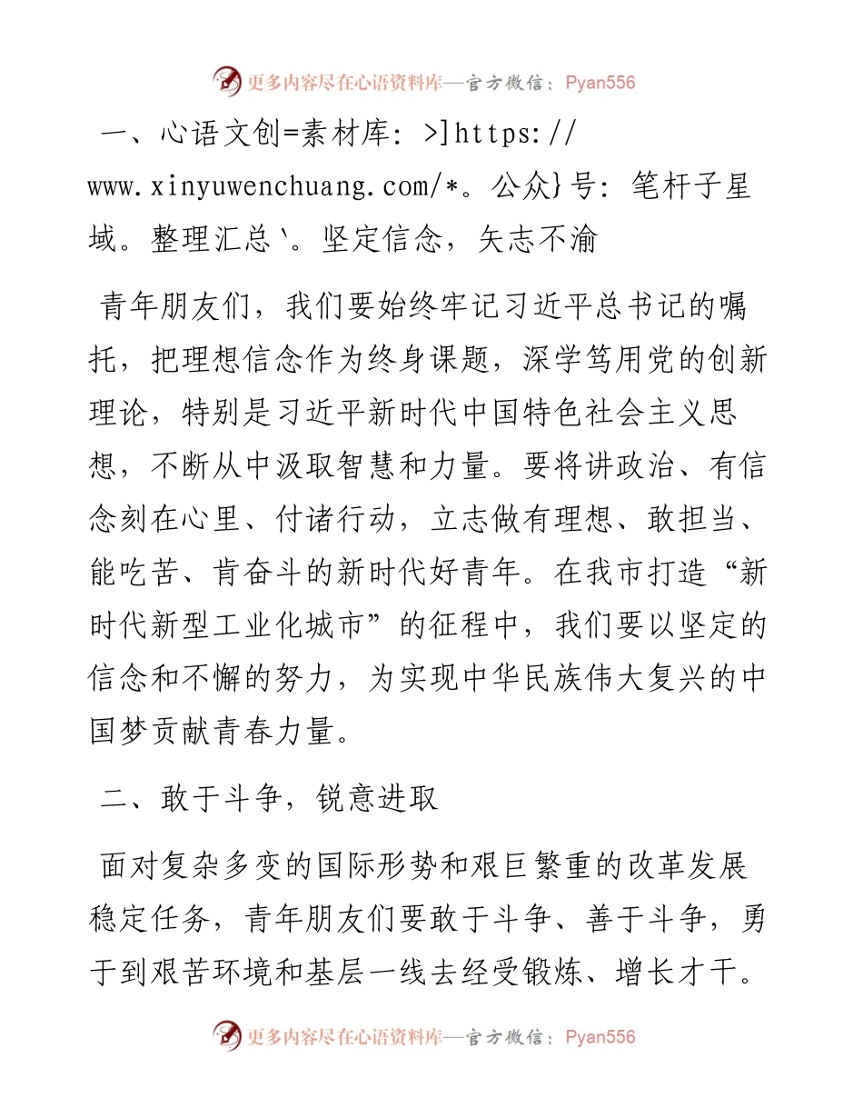在青年干部座谈会上的讲话：砥砺青春之志，书写时代华章.docx_第2页