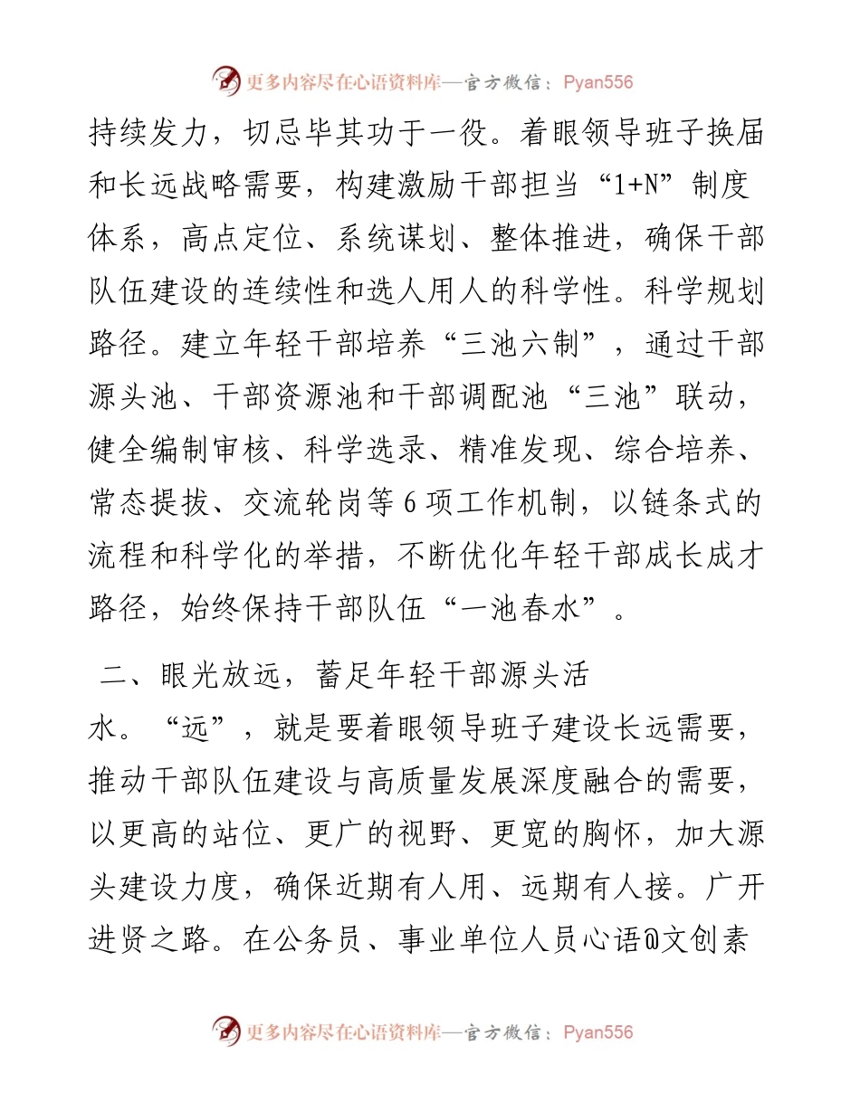 培养选拔优秀年轻干部交流发言材料.docx_第2页