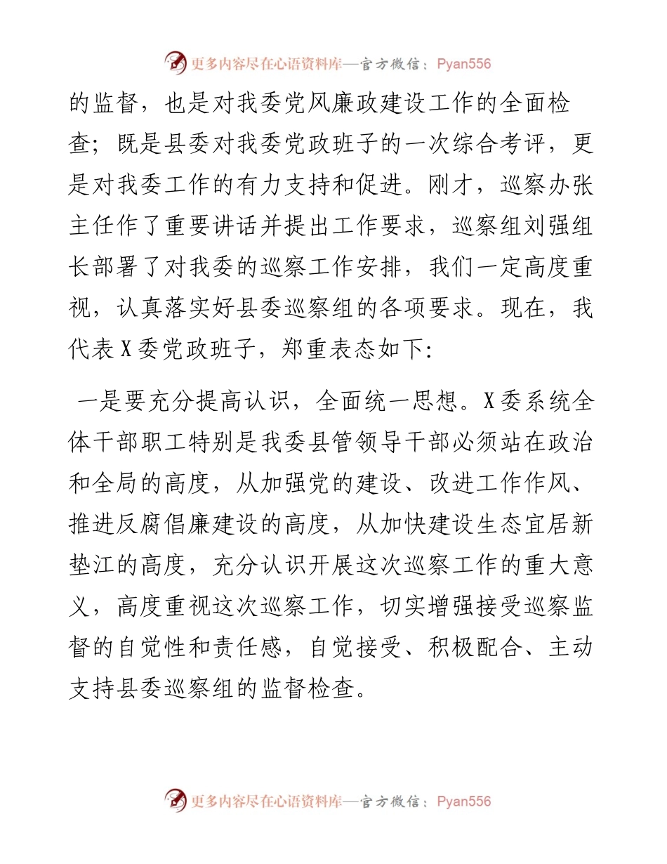 在县委巡察工作动员会上的表态发言 (2).docx_第2页