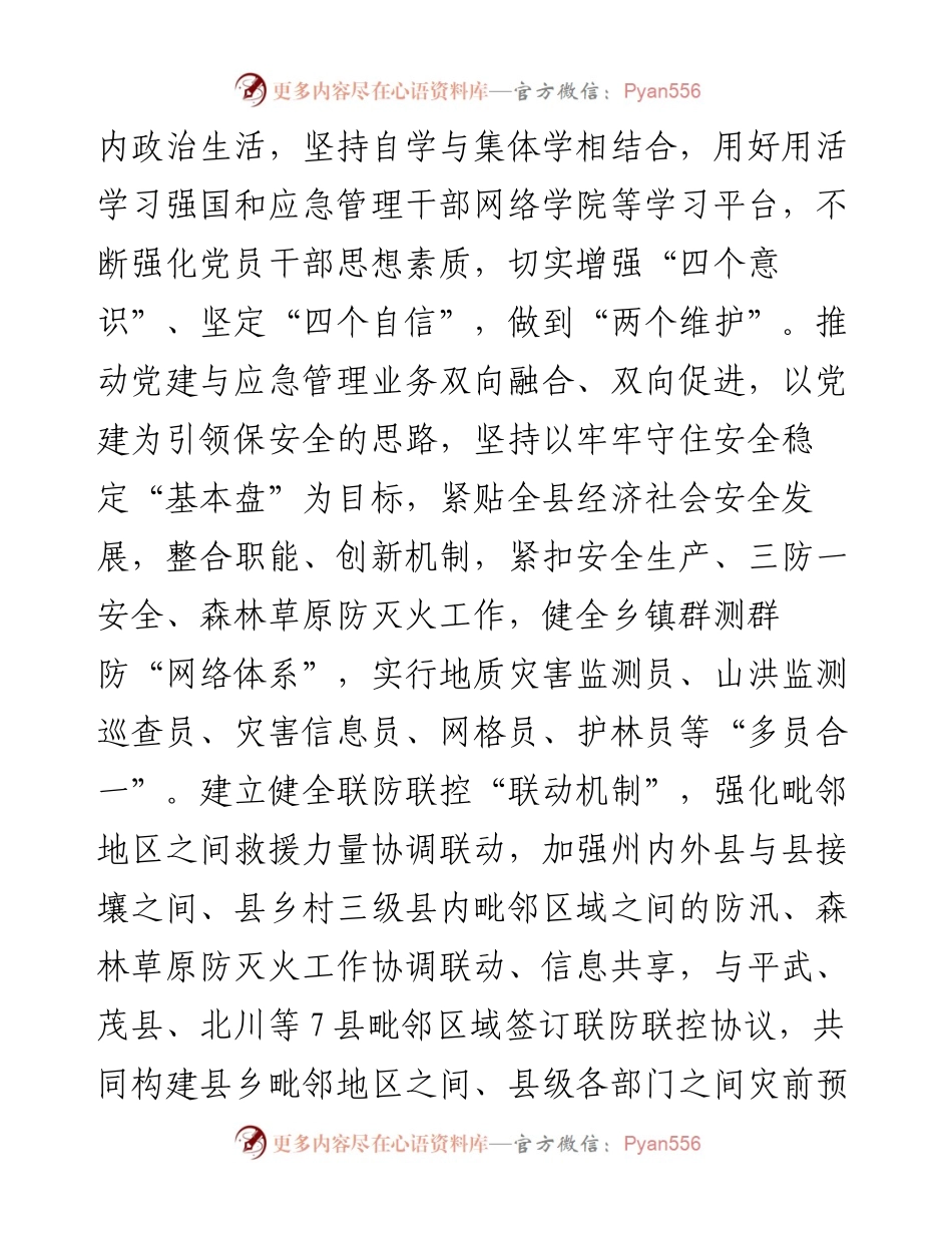 度县应急管理局抓党建述职报告.docx_第2页