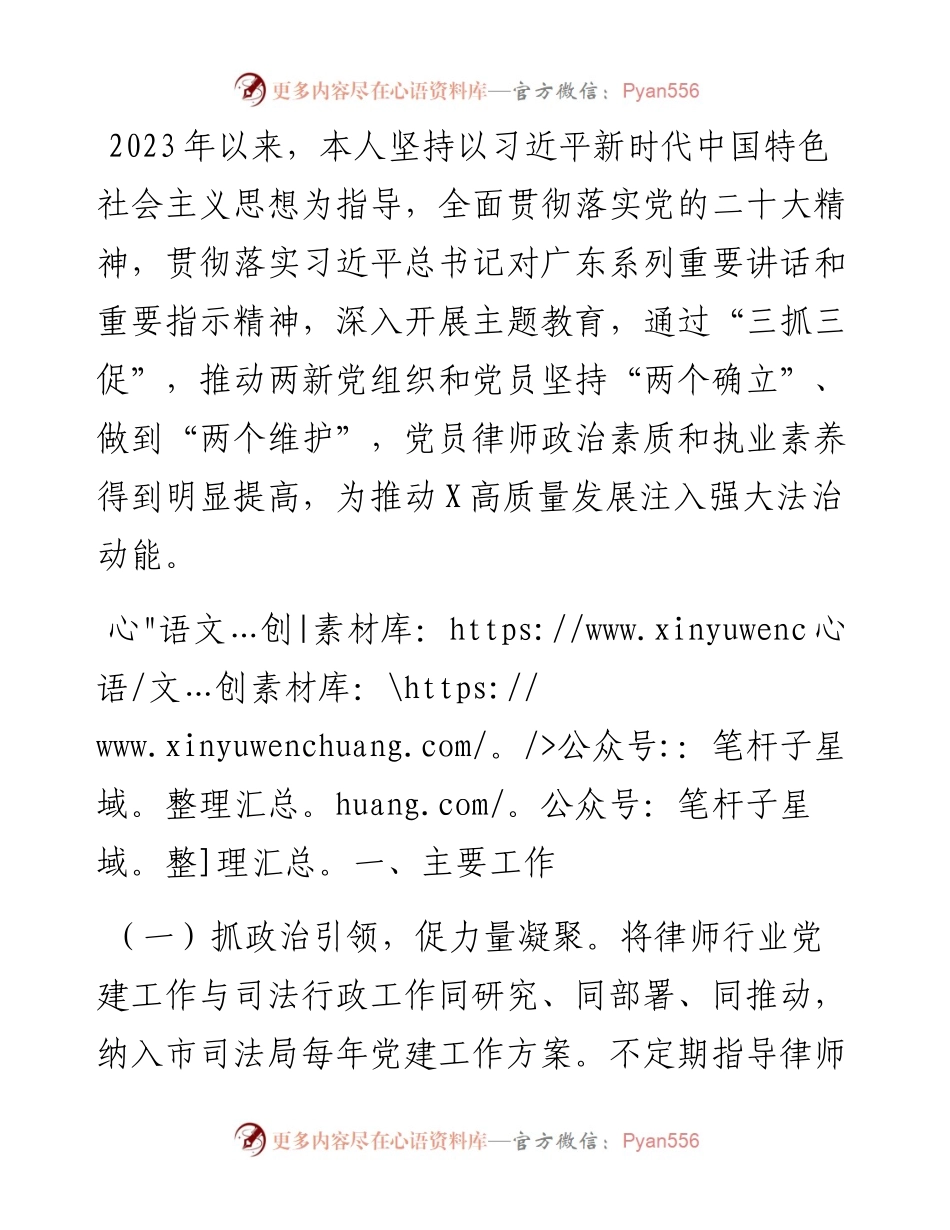 市司法局2023年抓两新组织党建工作述职报告.docx_第1页
