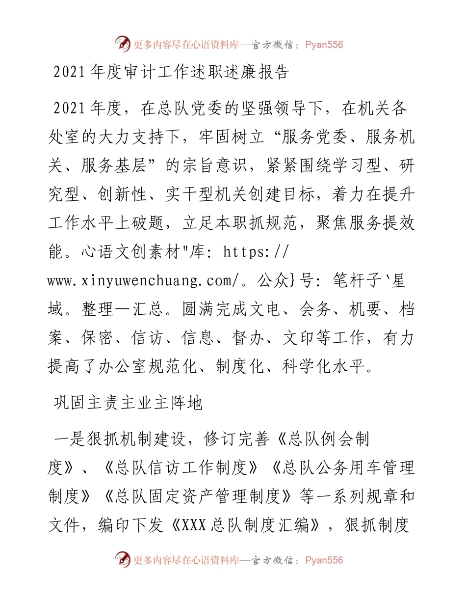 度审计工作述职述廉报告.docx_第1页