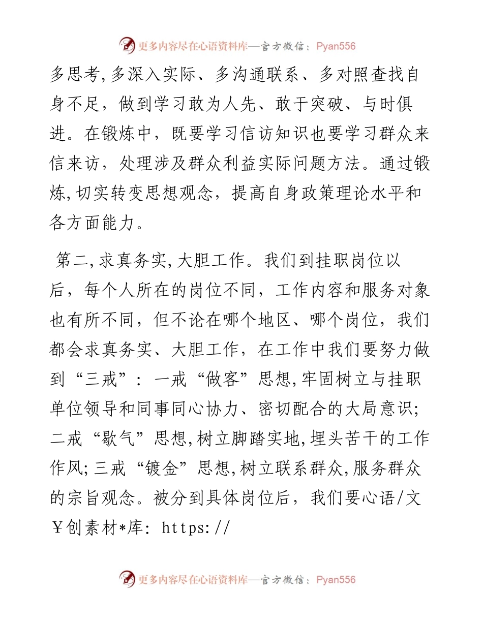 市选派干部赴区县挂职锻炼表态发言.docx_第2页