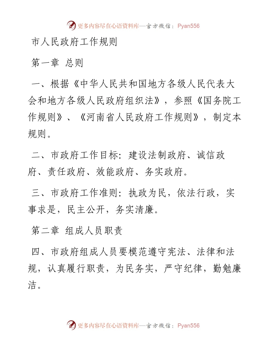 市人民政府工作规则.docx_第1页