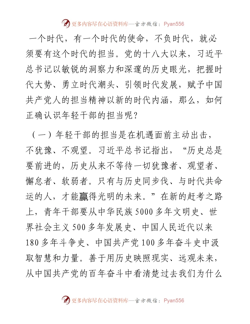 担当作为党课年轻干部当四气十足将新时代共产党人的担当进行到底青年干部党课讲稿.docx_第2页