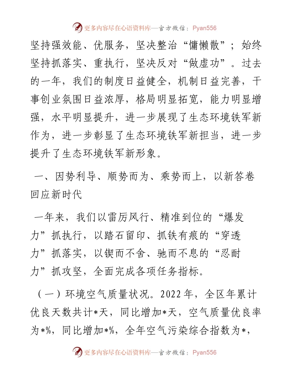 市生态环境分局工作总结.docx_第2页