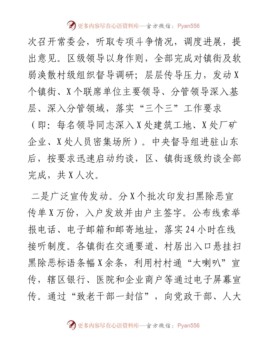 扫黑除恶专项斗争工作情况汇报.docx_第2页