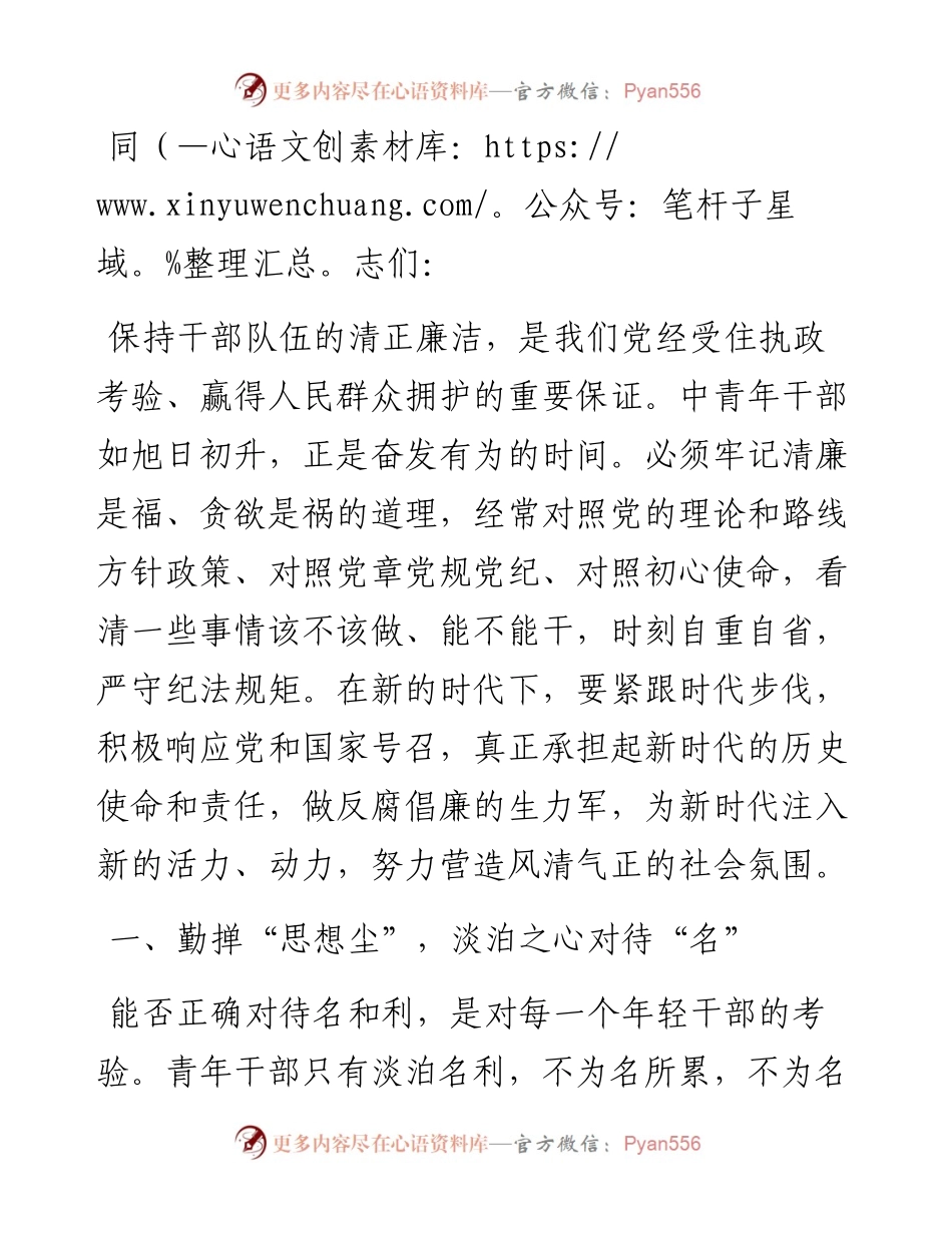 廉洁教育专题党课：严守规矩、不逾底线、廉洁从政，筑牢年轻干部廉政根基点.docx_第1页