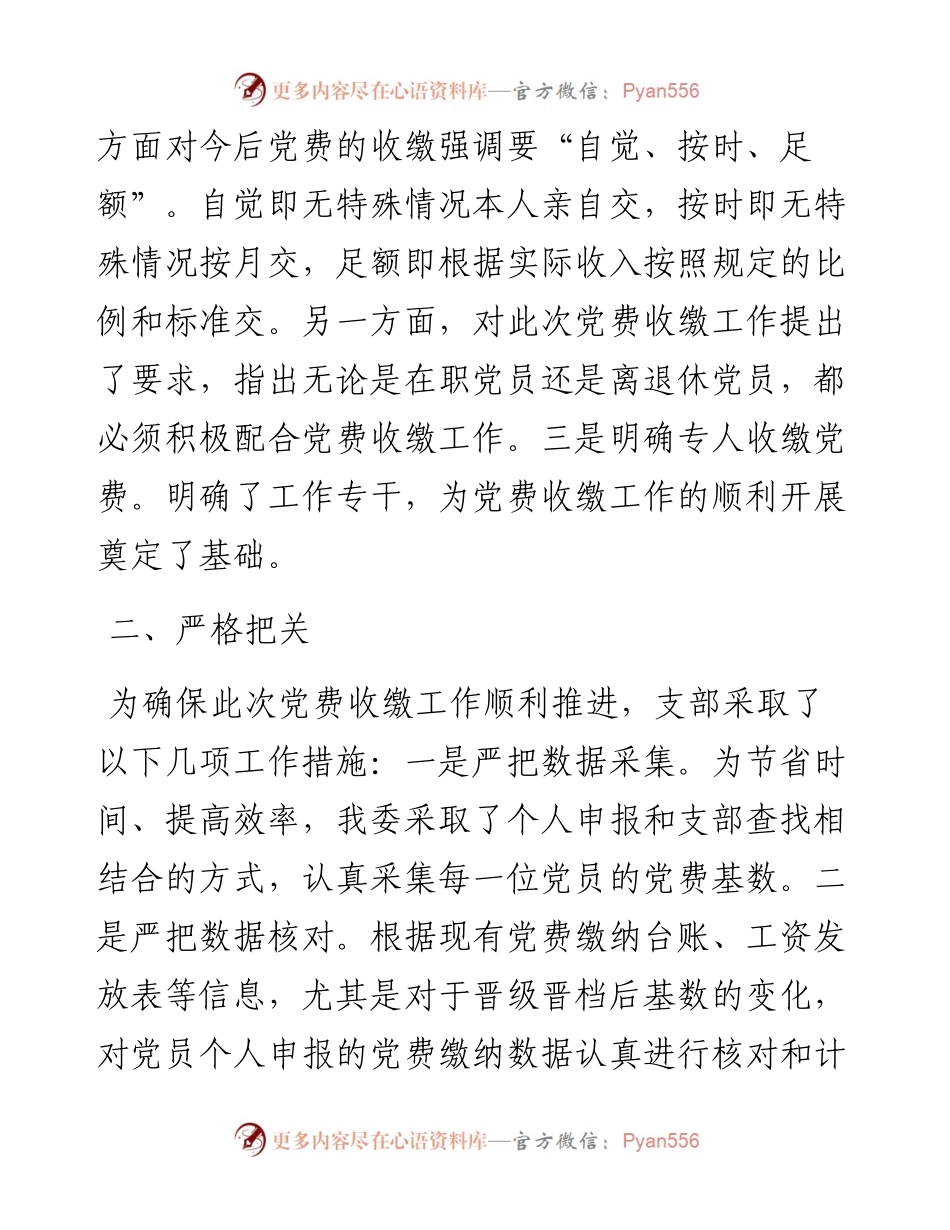 支部党费自查自纠情况报告.docx_第2页