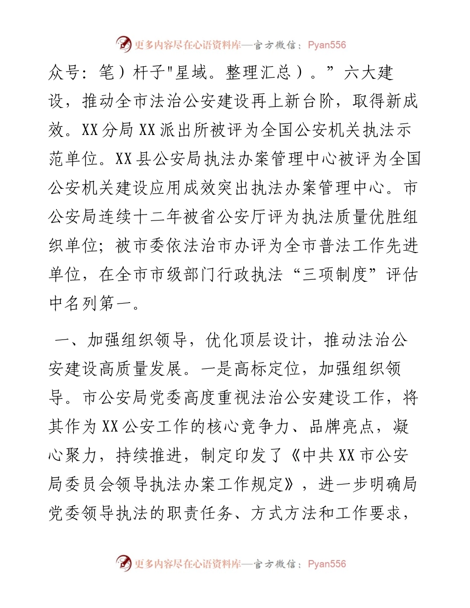 市公安局法治政府建设工作总结.docx_第2页