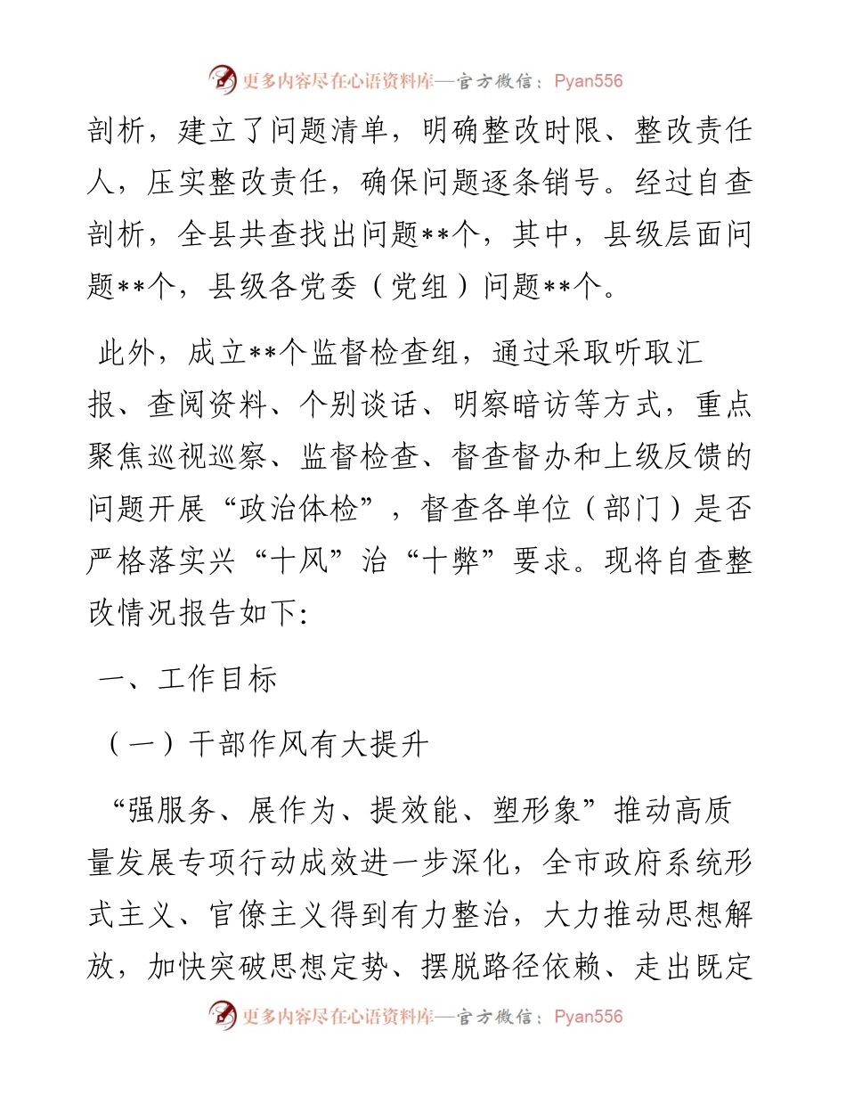 干部作风专项整治工作情况报告.docx_第2页