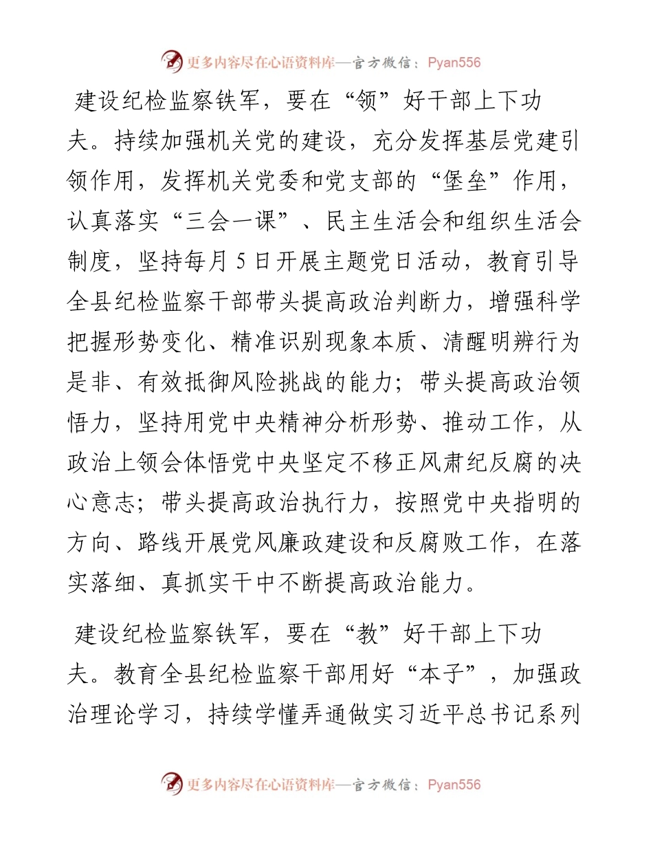 强化自我革命推动纪检监察队伍建设专业化规范化研讨发言.docx_第2页