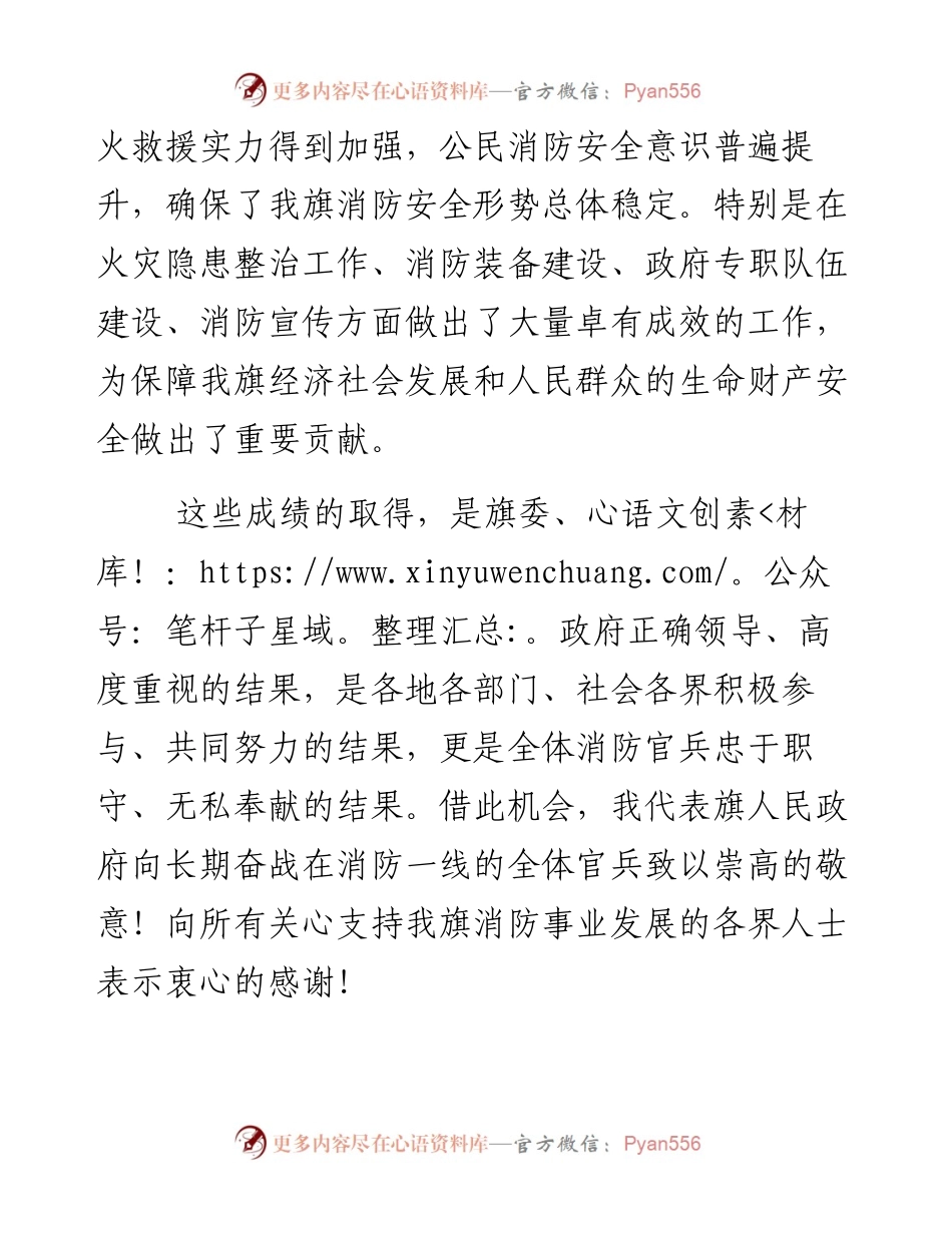 政府副旗长、公安局局长萨其仁贵：在全旗消防工作会议上的讲话.docx_第2页