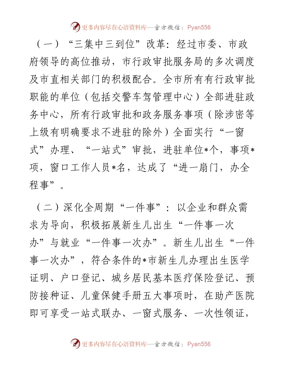 市行政审批服务局以来工作汇报.docx_第2页