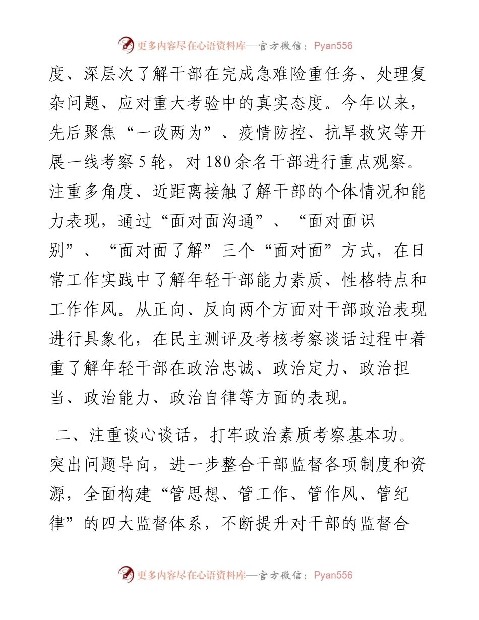 市政治素质考察工作汇报.docx_第2页