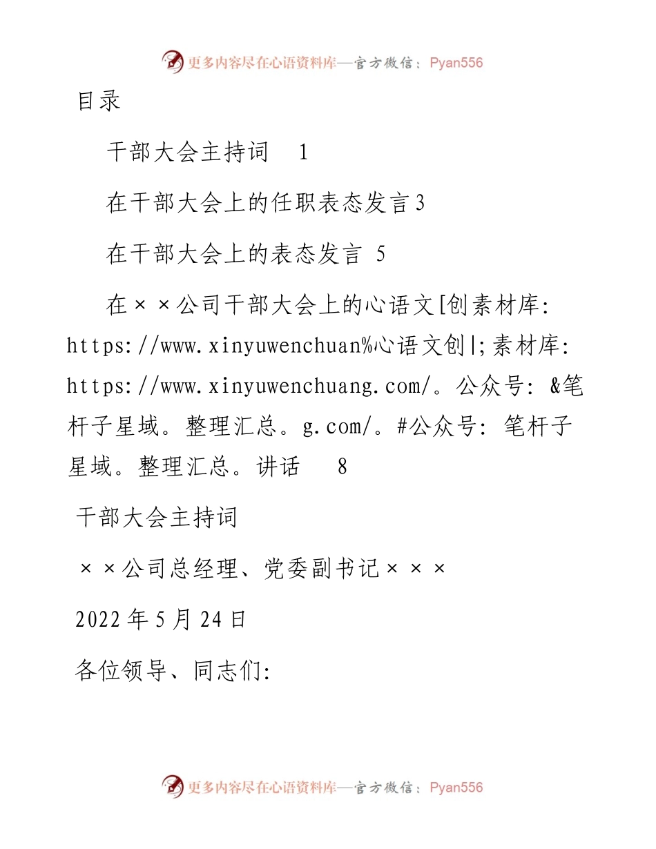 干部大会材料汇编.docx_第1页