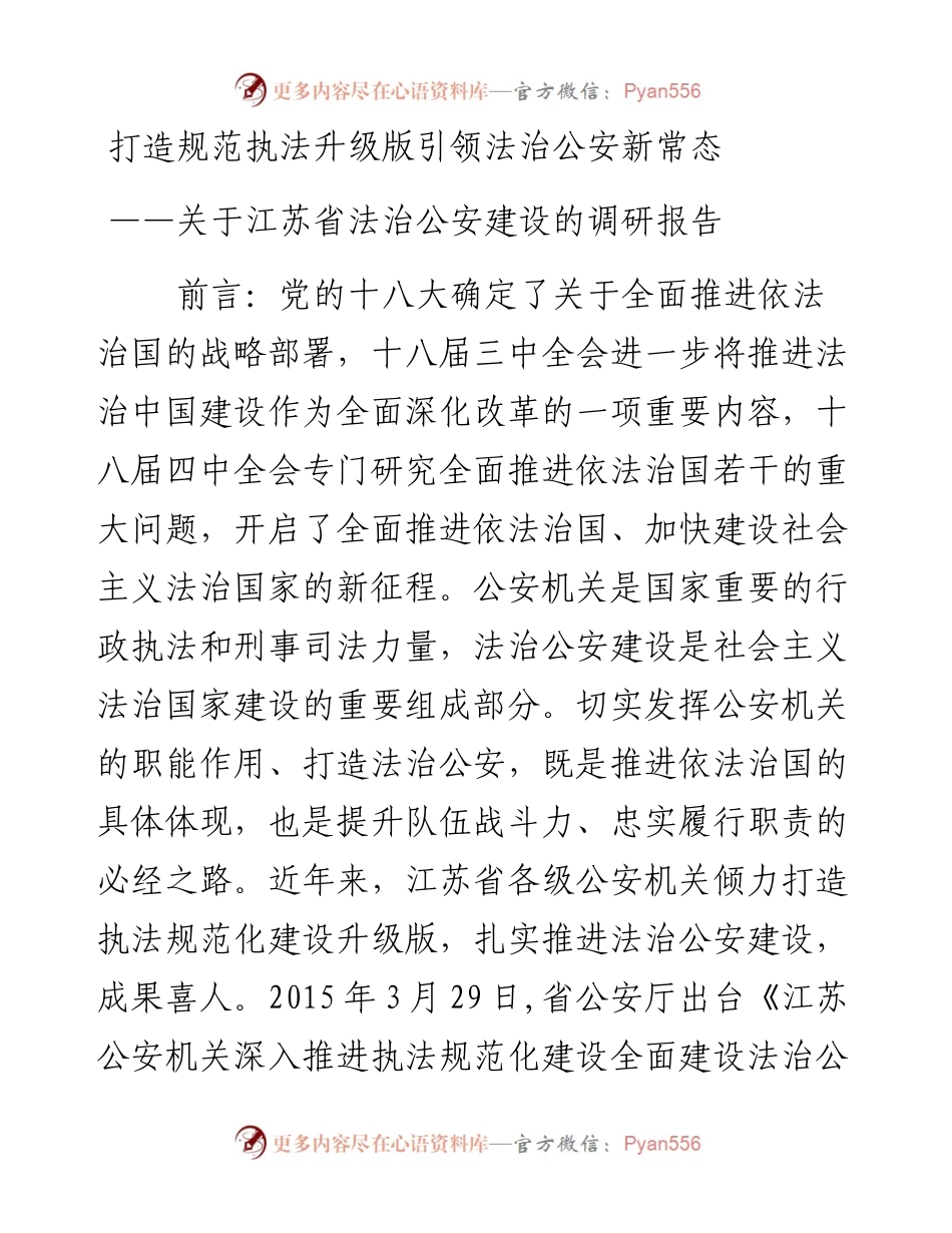 打造规范执法升级版引领法治公安新常态.docx_第1页