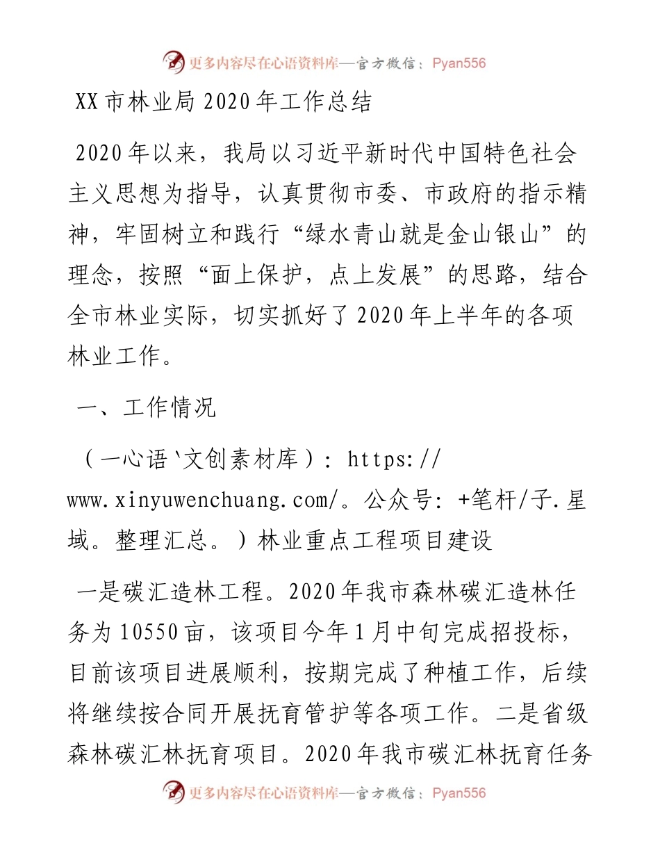 市林业局工作总结.docx_第1页