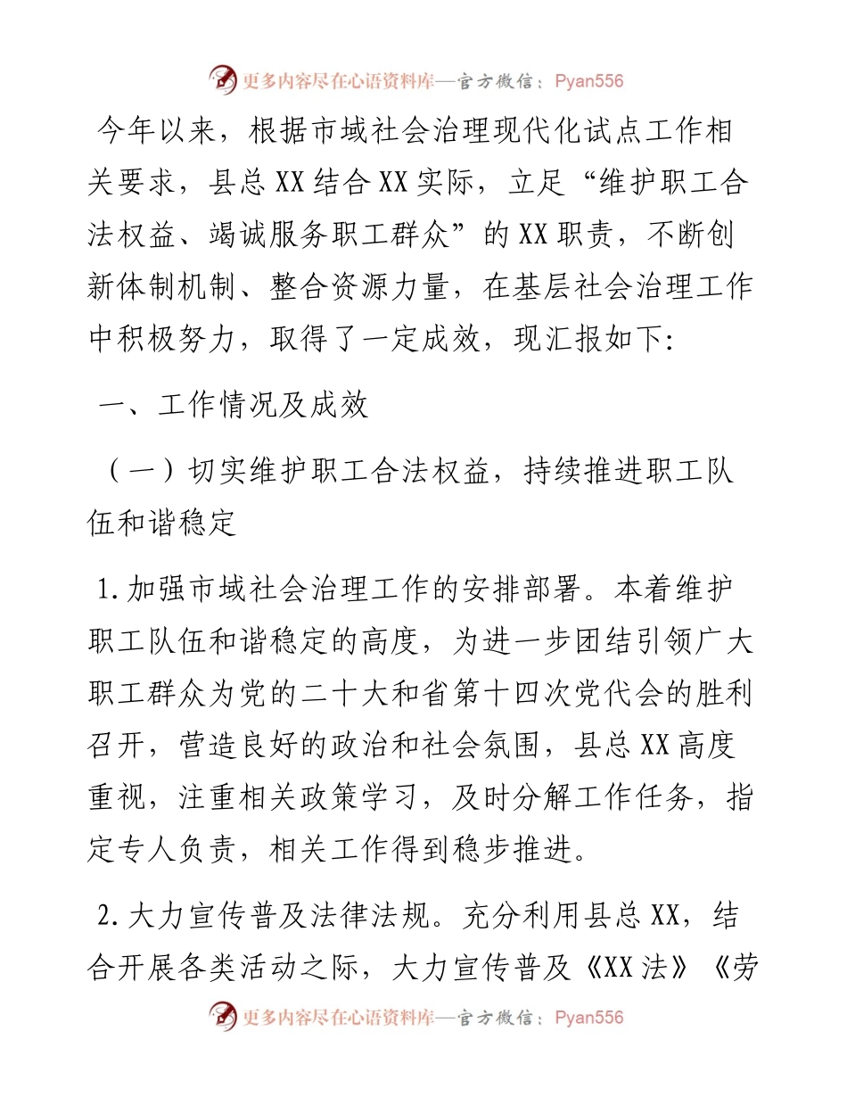 市域社会治理现代化试点工作进展情况总结.docx_第1页