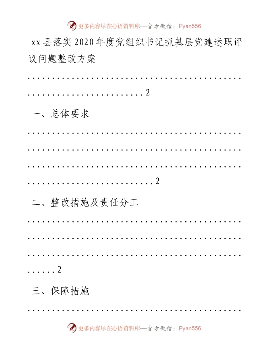 文汇系列1811--基层党建工作问题整改方案汇编.docx_第1页