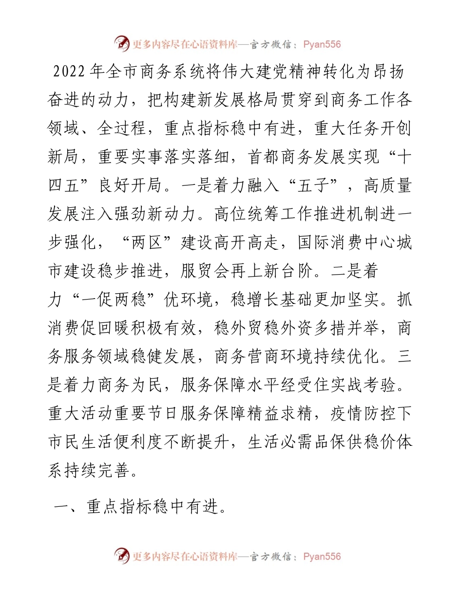 市商务工作会议上的讲话.docx_第1页
