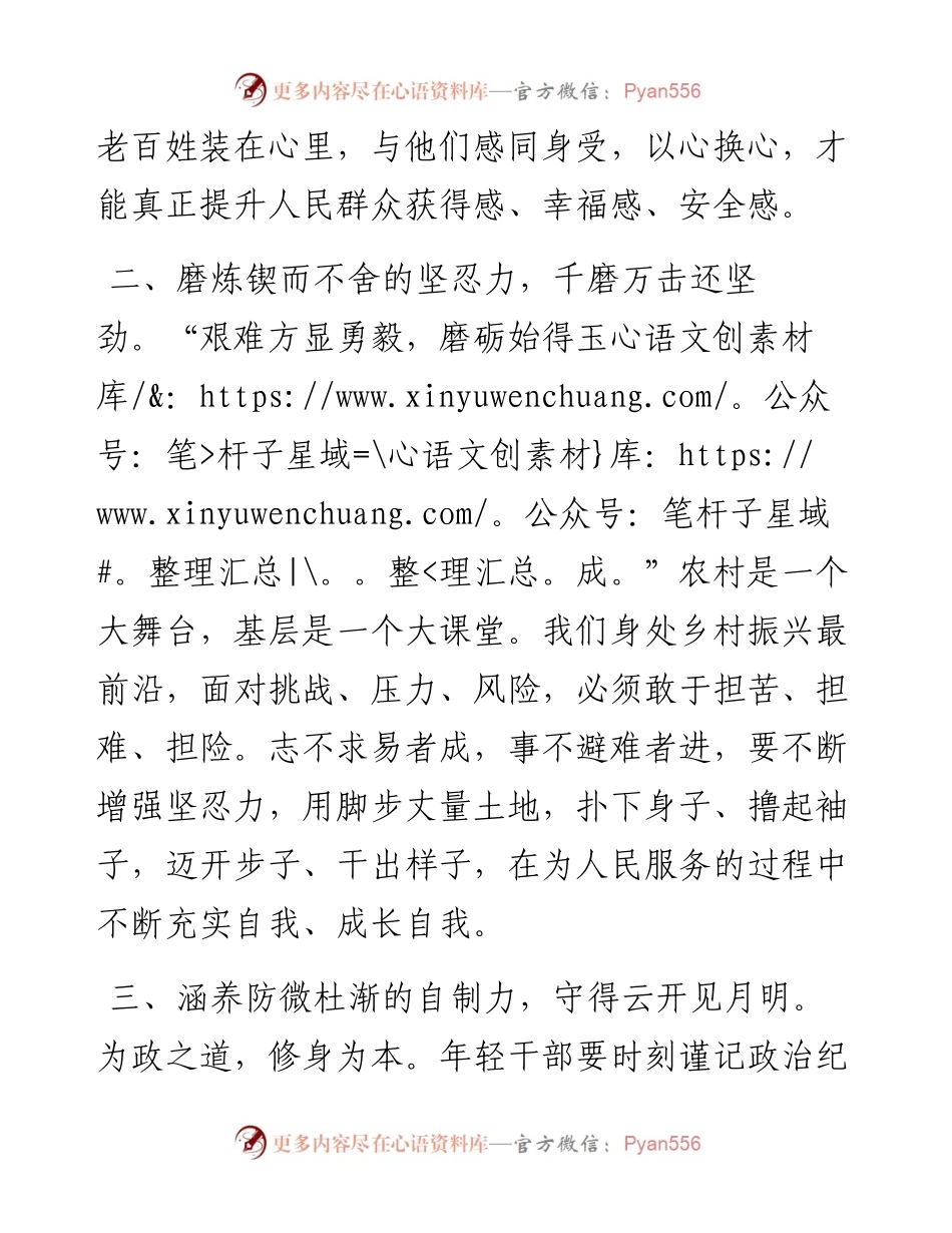 年轻干部座谈会发言提纲（乡镇干部）.docx_第2页