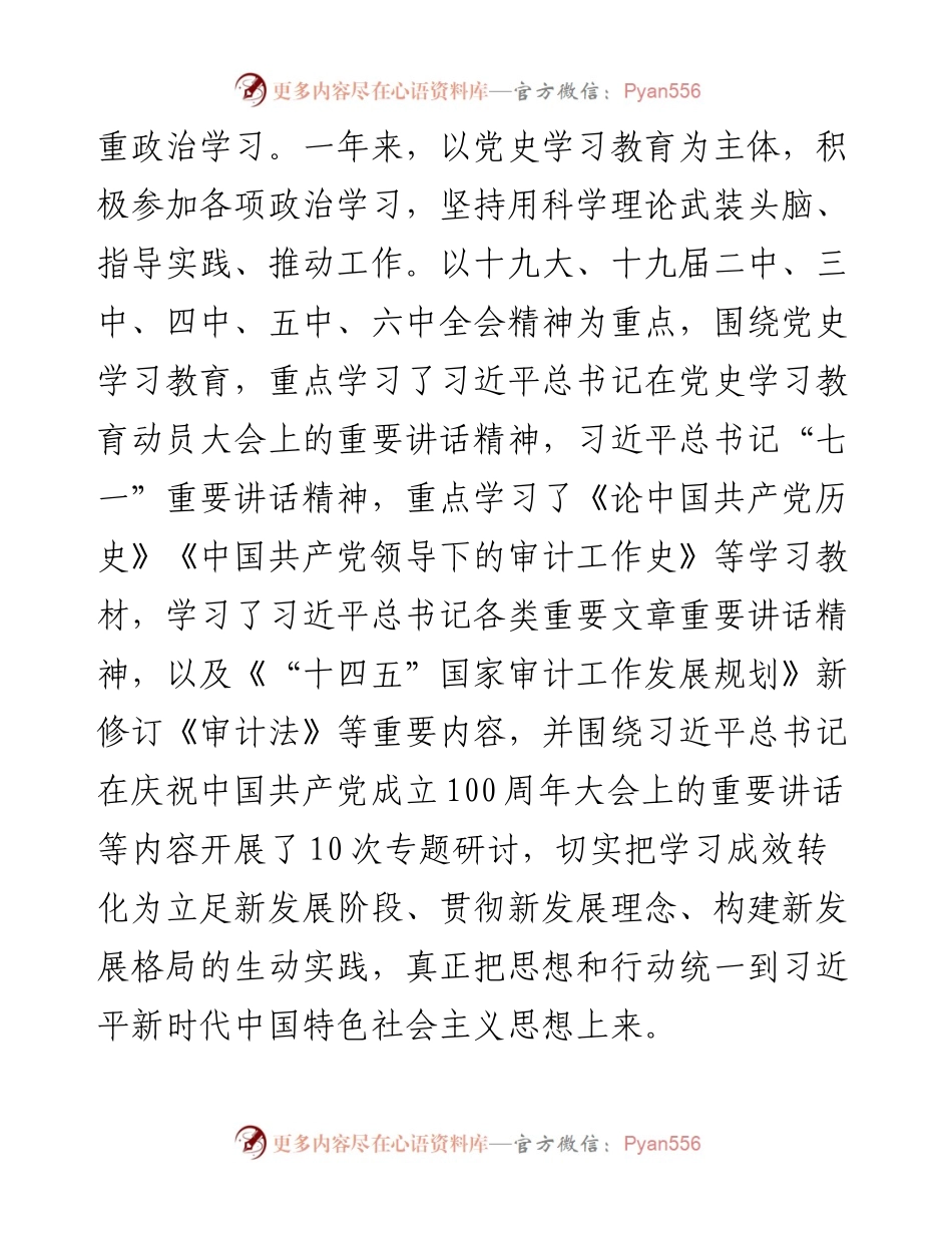 市审计局党组成员、二级调研员述职报告.docx_第2页