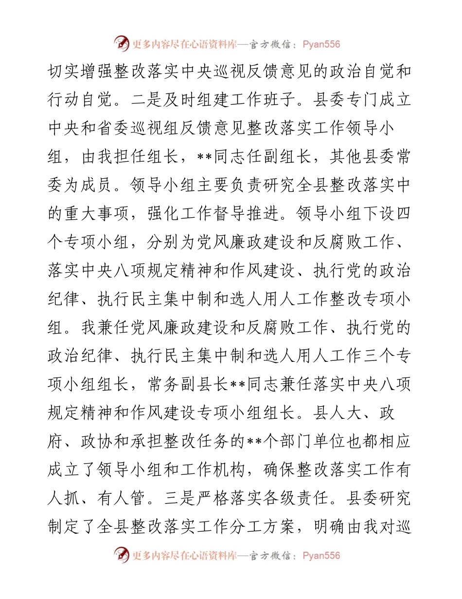 整改落实中央巡视组反馈意见情况汇报.docx_第2页