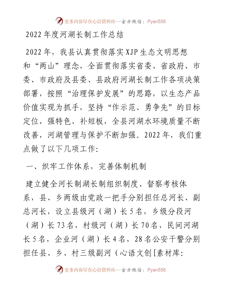 度河湖长制工作总结 (2).docx_第1页