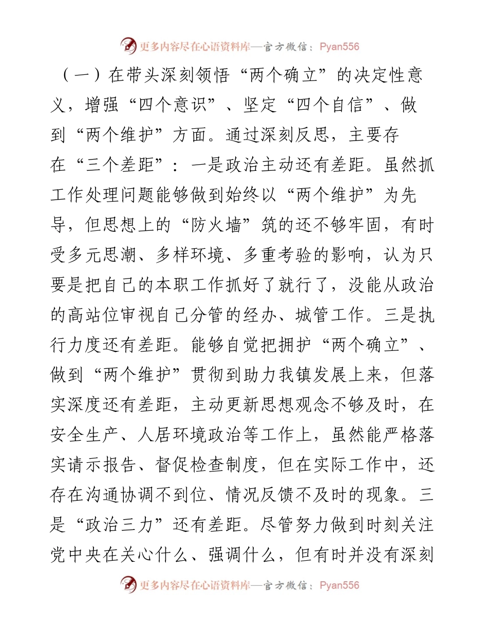 度党员干部个人民主生活会发言材料.docx_第2页