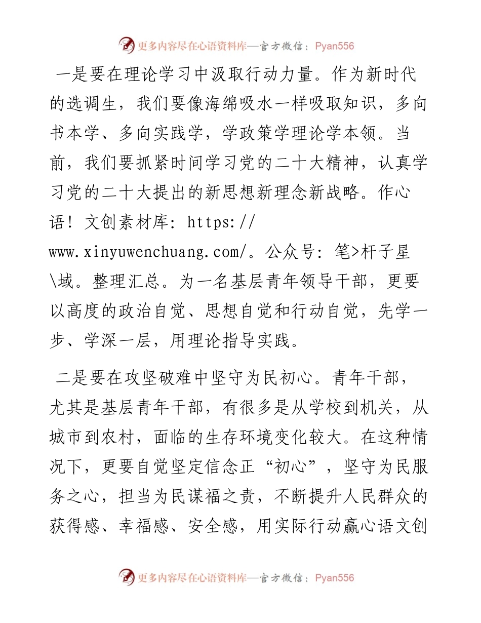 市直机关选调生学习党的二十大精神发言提纲.docx_第2页