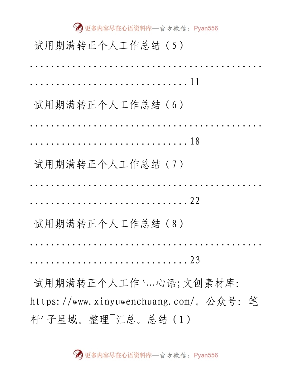 文汇系列1348--公务员事业人员试用期满转正个人工作总结汇编.docx_第2页