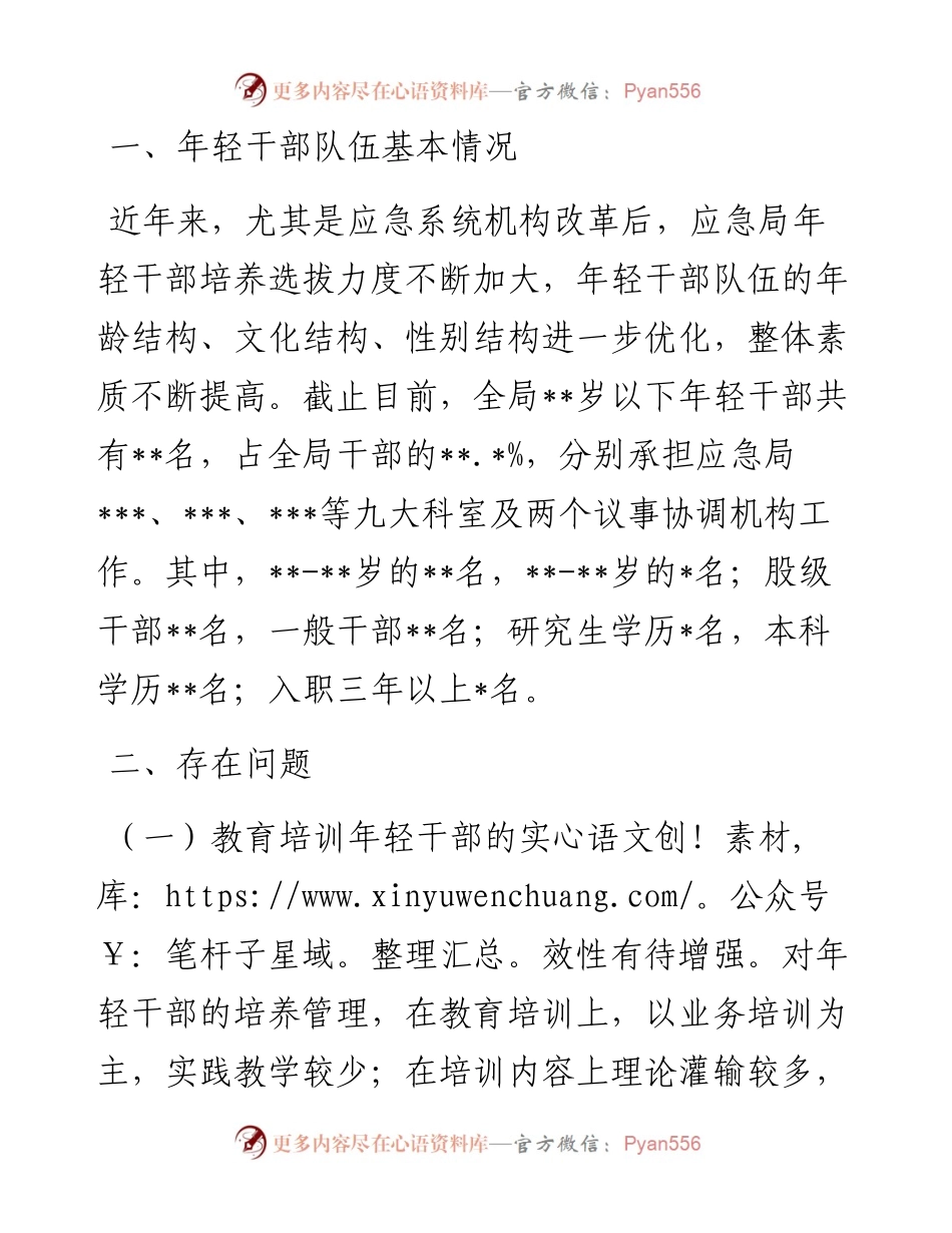 市应急管理局年轻干部专题调研活动情况总结.docx_第1页