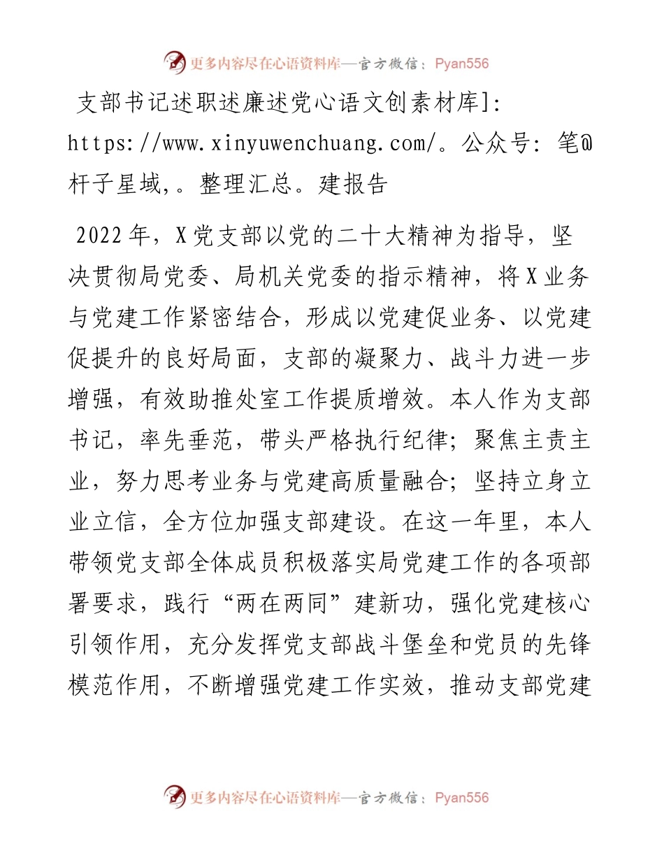 支部书记述职述廉述党建报告.docx_第1页
