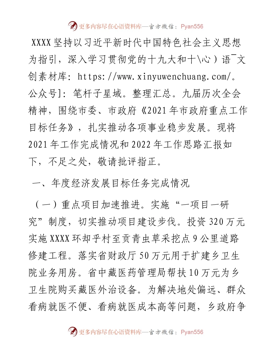 政府务虚会议汇报材料.docx_第1页
