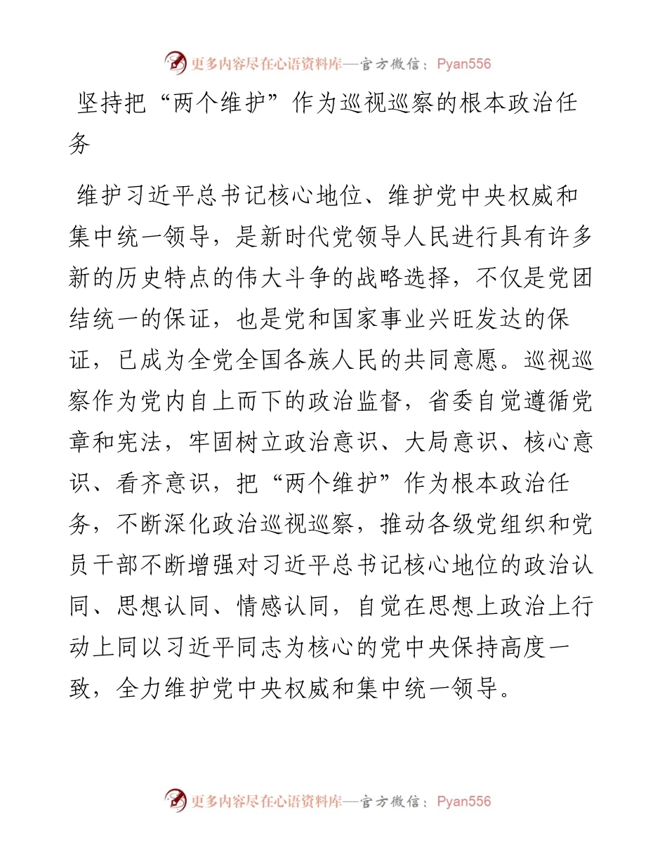 政治巡察专题党课讲稿：深化政治巡视 坚决落实“两个维护”.docx_第2页