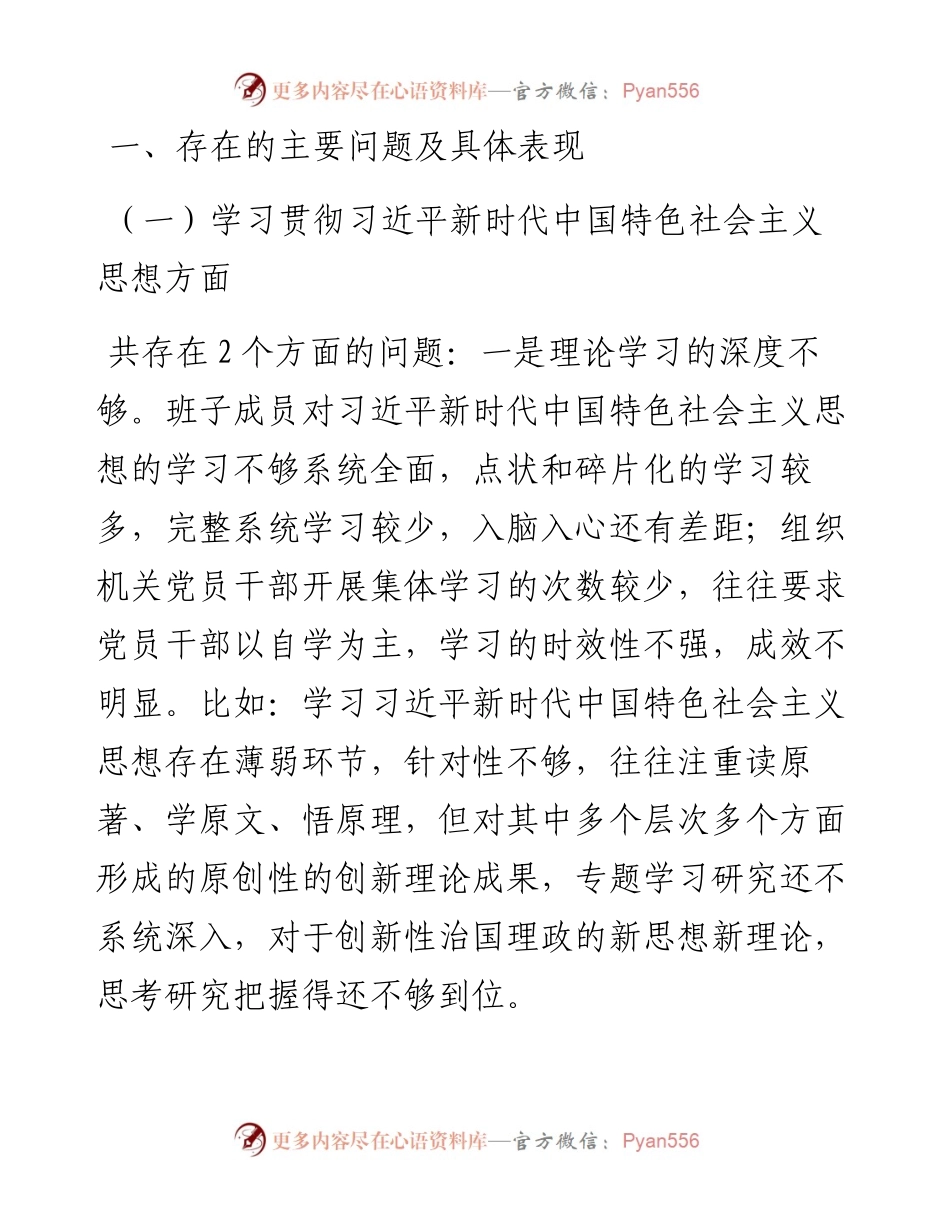 政府办班子2023年度主题教育专题民主生活会对照检查材料.docx_第2页