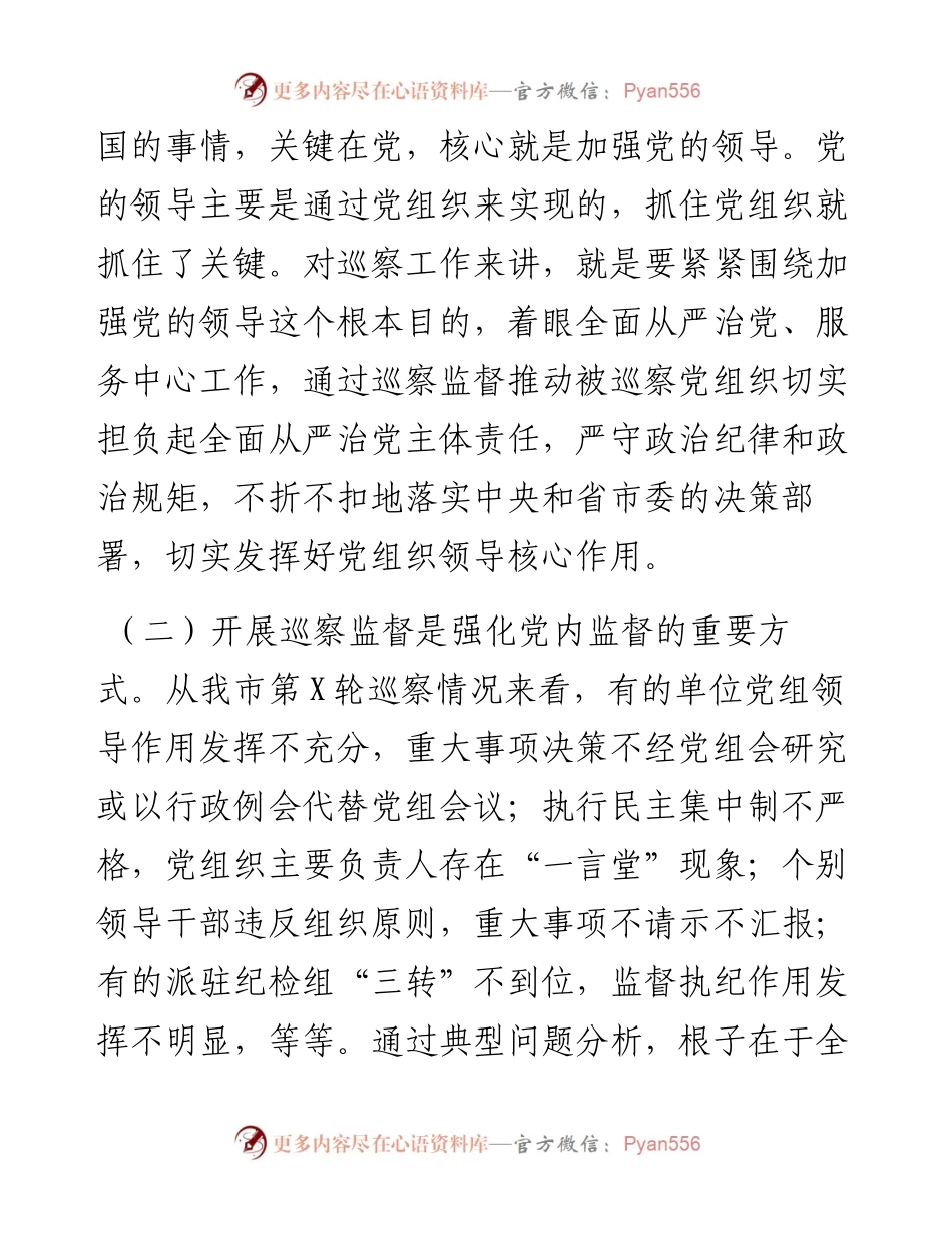 市纪委书记在X届市委第X轮巡察工作动员会上的讲话(1).docx_第2页