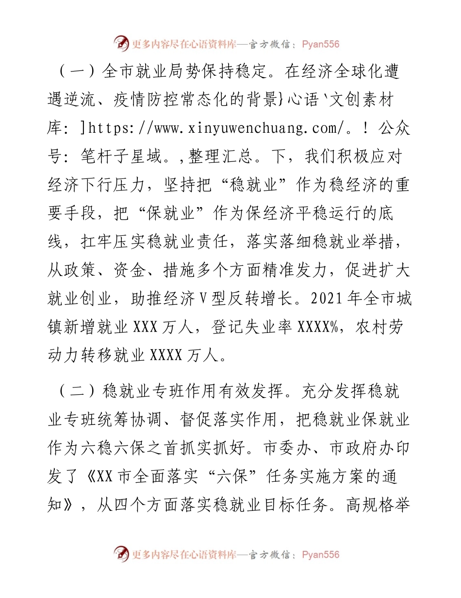 市促进就业创业工作汇报(1).docx_第2页