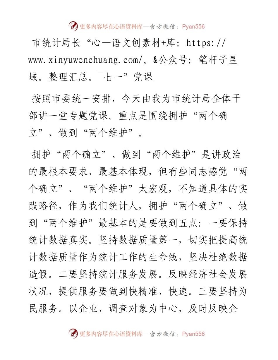 市统计局长“七一”党课.docx_第1页