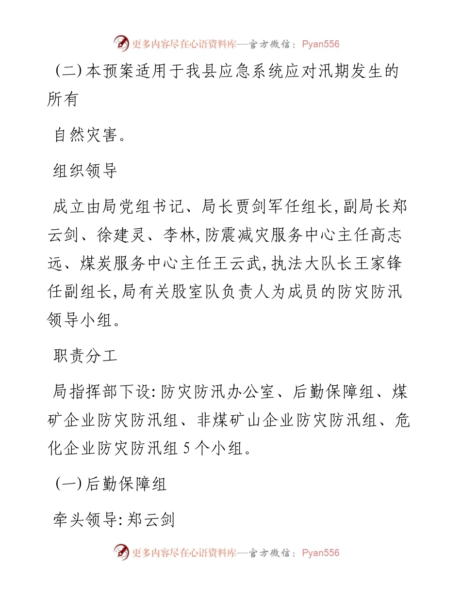 应急管理局防汛应急预案.docx_第2页