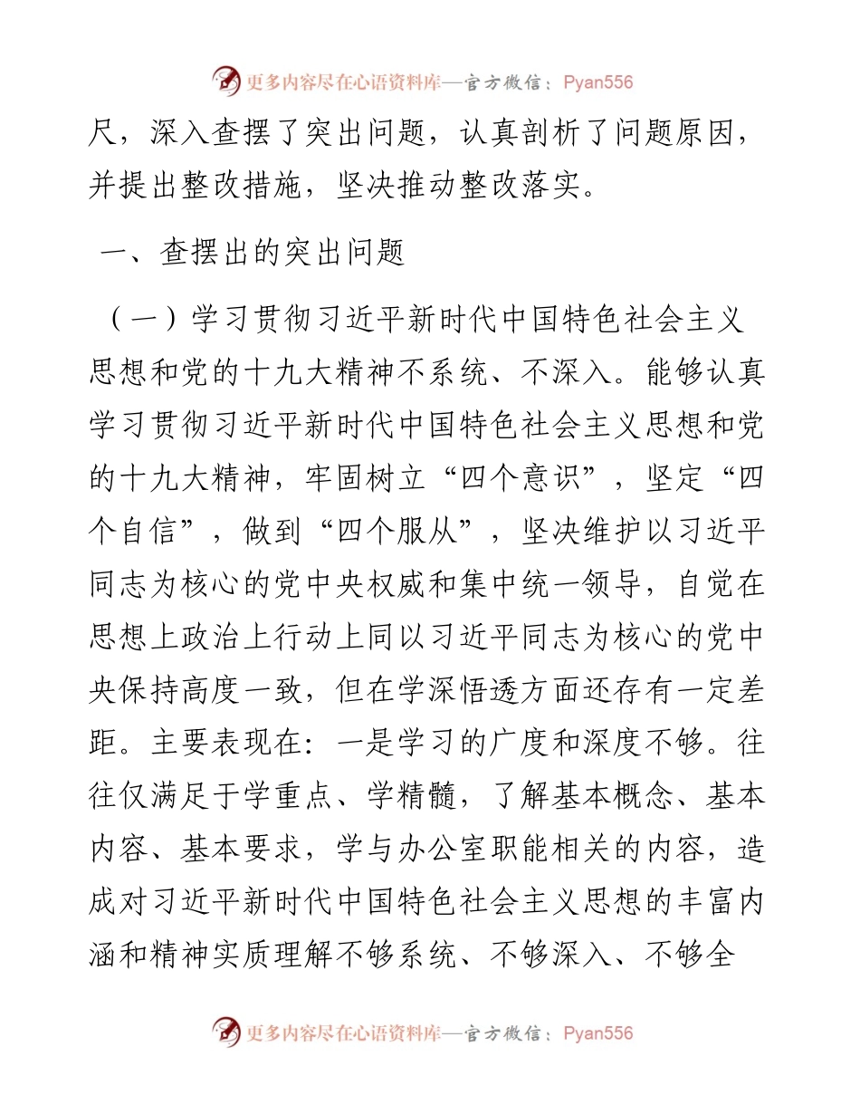 政府办巡视整改对照检查材料(范文).docx_第2页
