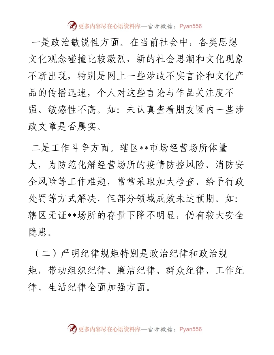 文旅行业专项教育问题检视专题会发言材料.docx_第2页