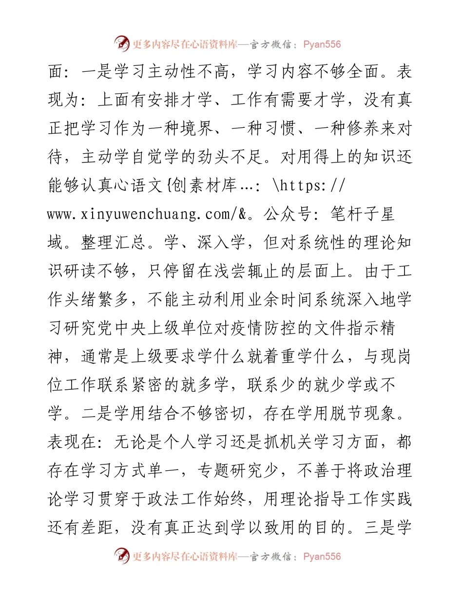 政法委书记党史学习教育专题民主生活对照检查材料.docx_第2页