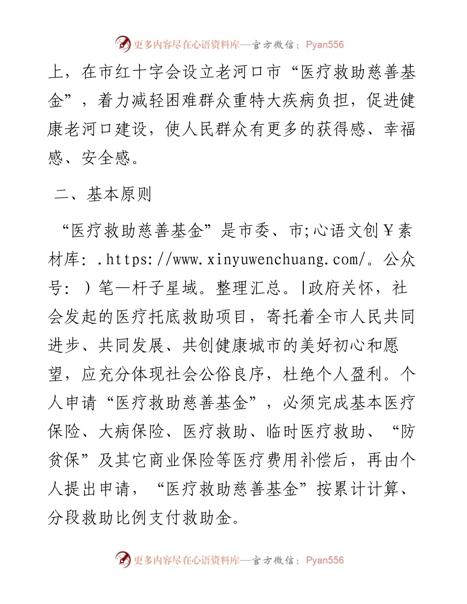 市“医疗救助慈善基金”试运行工作实施方案.docx_第2页