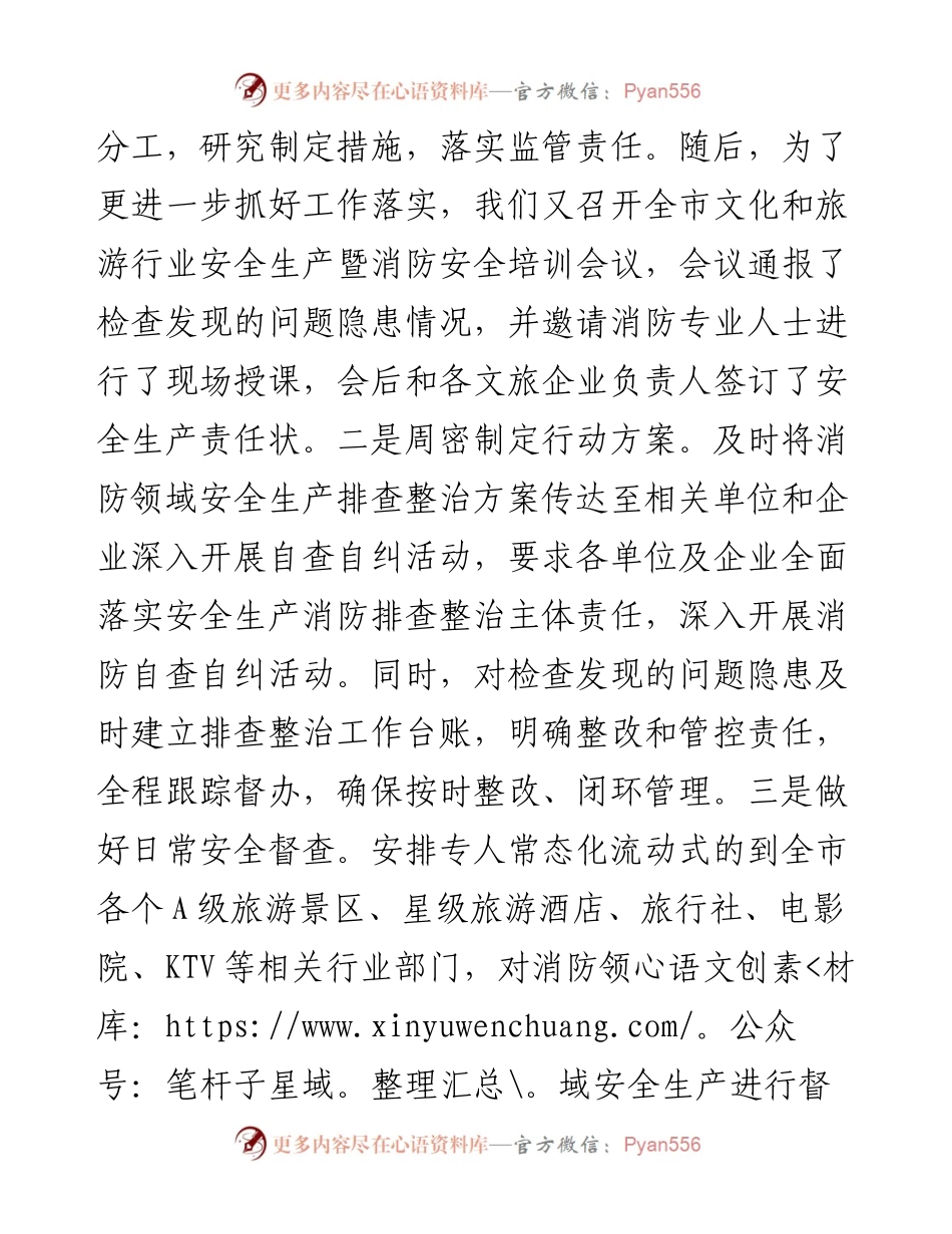 市文化和旅游局消防领域安全生产排查整治“回头看”情况汇报.docx_第2页