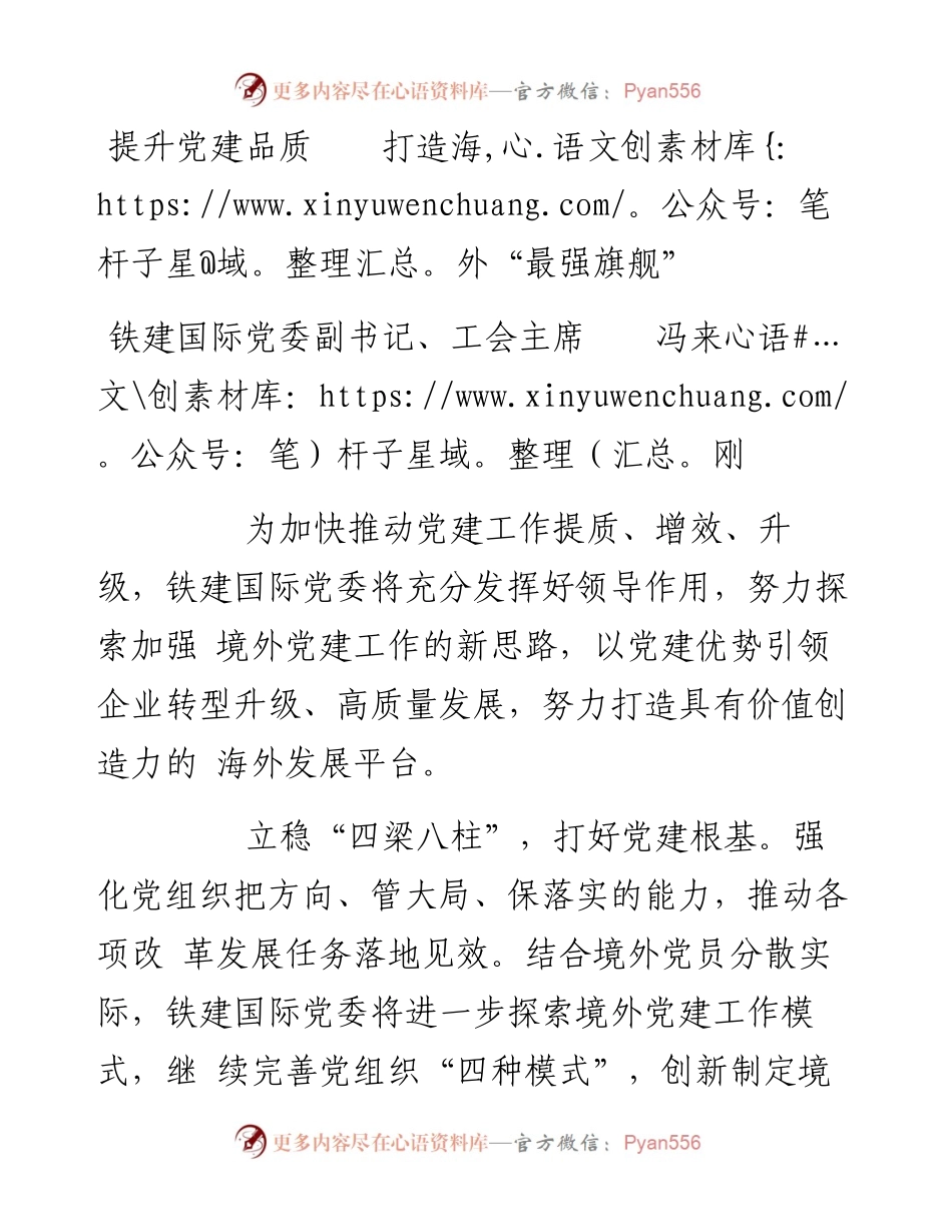 提升党建品质打造海外最强旗舰.docx_第1页