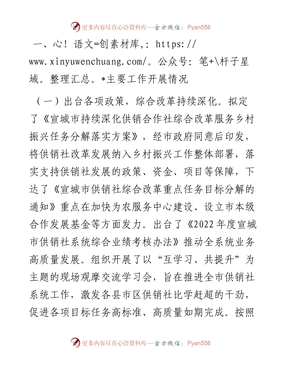市供销社工作总结暨2023年工作计划(1102).docx_第2页