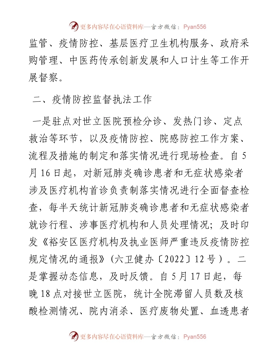 市卫生健康综合监督工作总结及2023年工作要点.docx_第2页