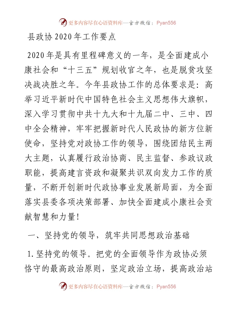 文汇306—县政协工作要点.docx_第1页